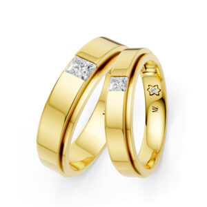 Cặp Nhẫn Cưới 18K Kim Cương Cherish Every Moment Together
