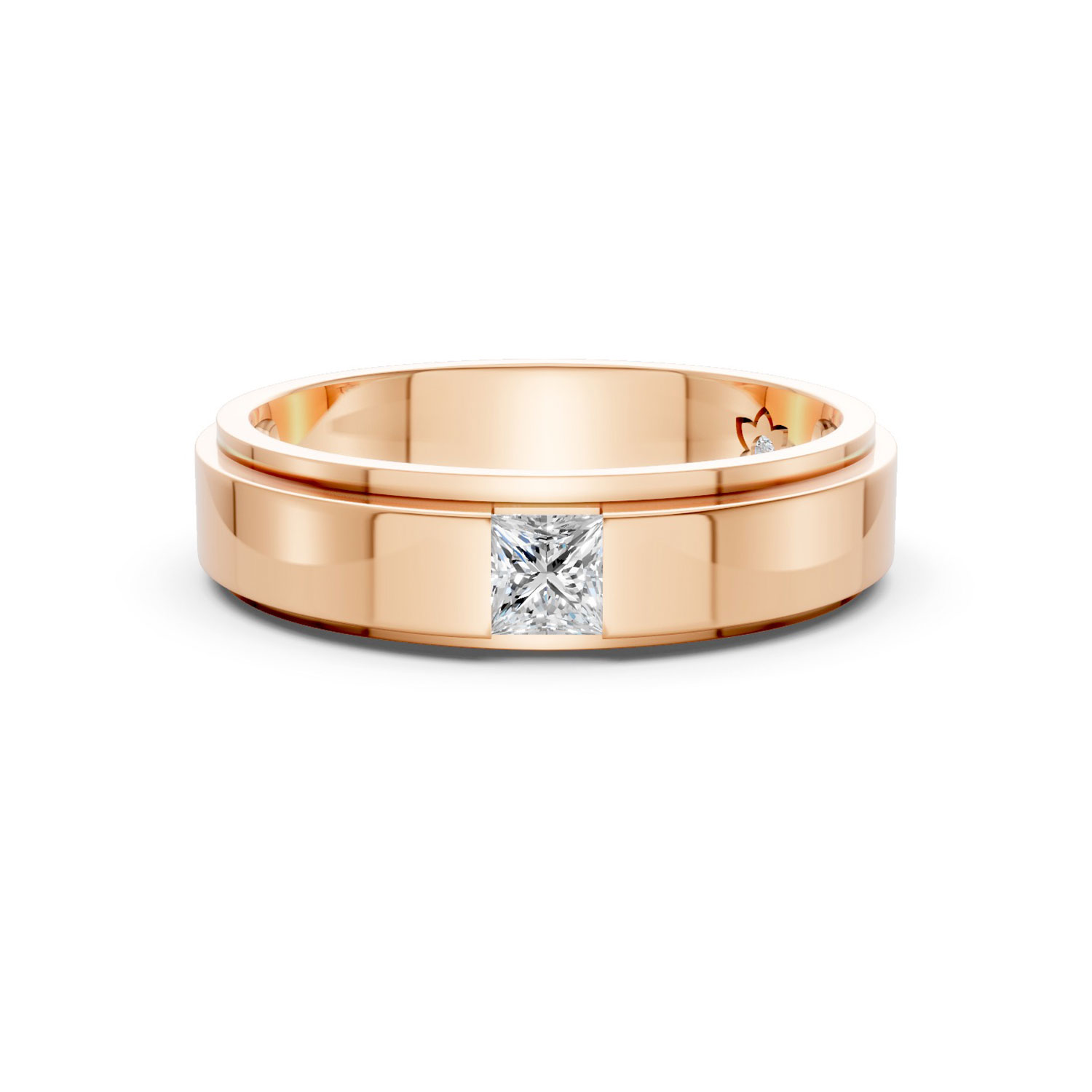 JDR2078-M-T-KR Nhẫn Cưới Nam Bạch Kim Kim Cương Cherish Every Moment Together