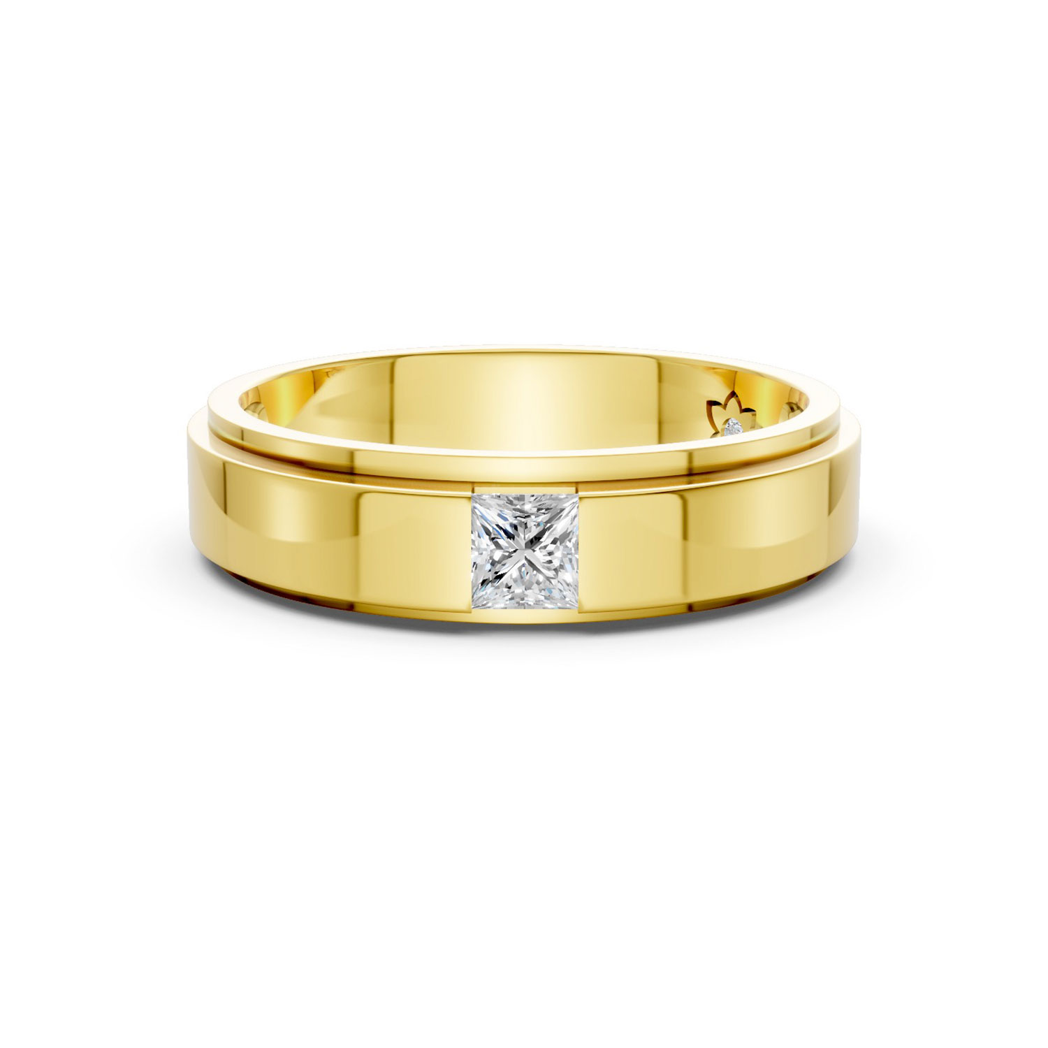 JDR2078-M-T-KY Nhẫn Cưới Nam Bạch Kim Kim Cương Cherish Every Moment Together
