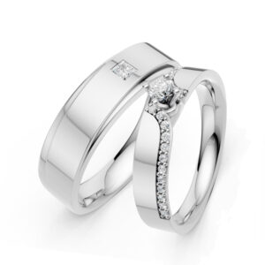 Cặp Nhẫn Cưới 14K Kim Cương Caleb's Promise