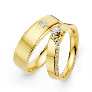 Cặp Nhẫn Cưới 14K Kim Cương Caleb's Promise