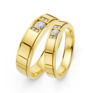Cặp Nhẫn Cưới 14K Kim Cương Amour Sans Fin
