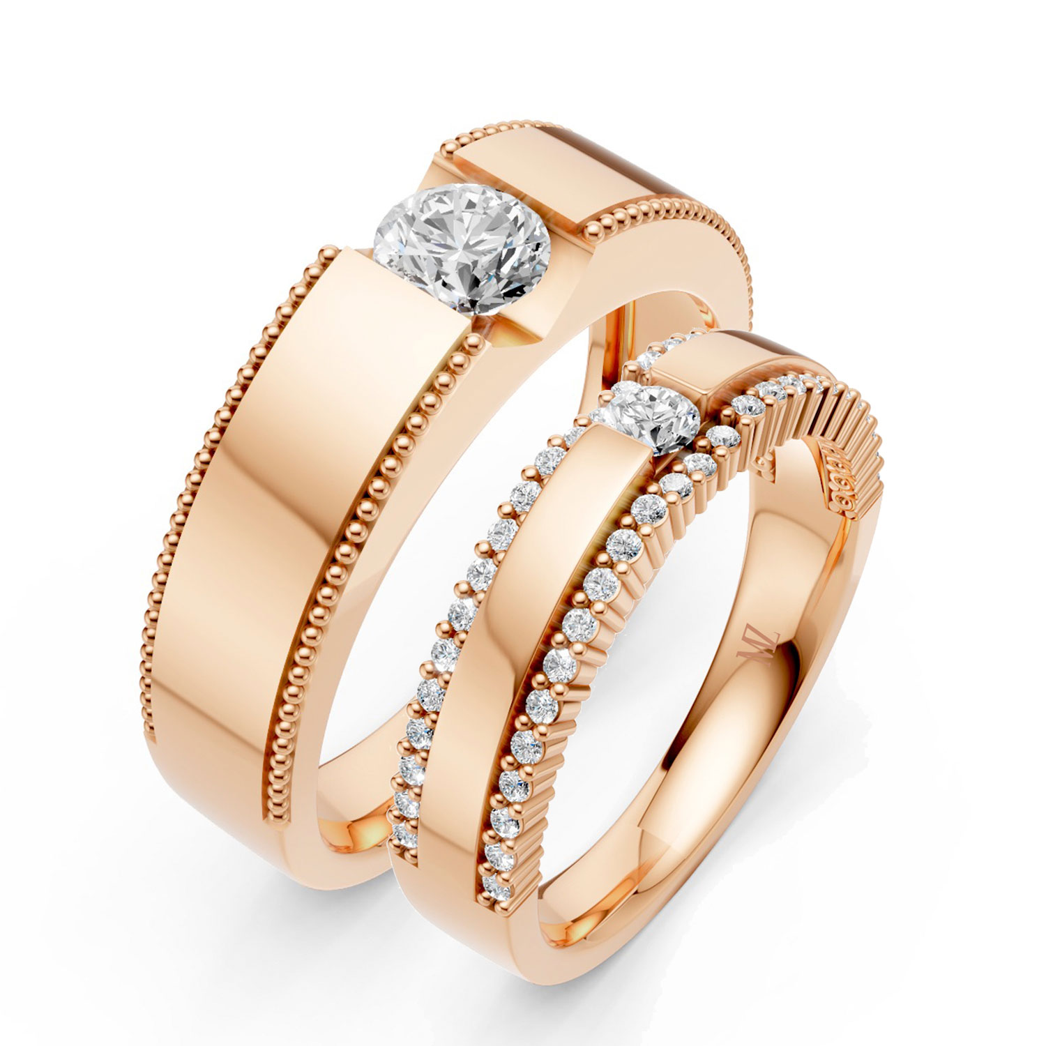 Cặp Nhẫn Cưới 18K Kim Cương My Love For You Cặp Nhẫn Cưới 18K Kim Cương My Love For You