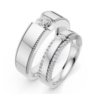 Cặp Nhẫn Cưới 18K Kim Cương My Love For You