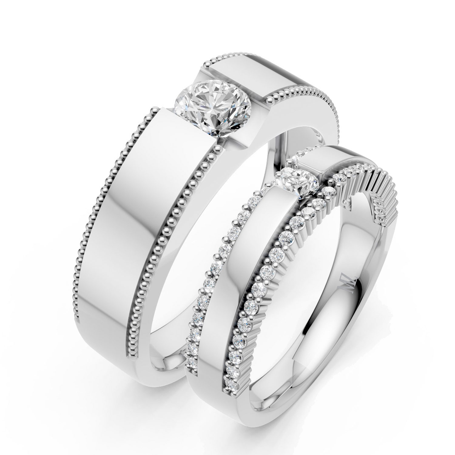Cặp Nhẫn Cưới 18K Kim Cương My Love For You Cặp Nhẫn Cưới 18K Kim Cương My Love For You
