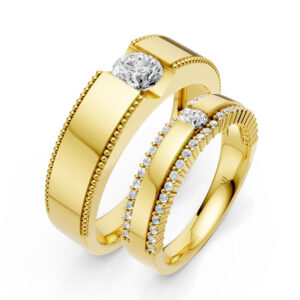 Cặp Nhẫn Cưới 18K Kim Cương My Love For You