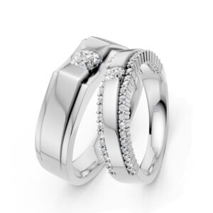 Cặp Nhẫn Cưới 18K Kim Cương Last For An Eternity