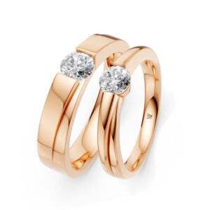 Cặp Nhẫn Cưới 14K Kim Cương Lab-grown The Embraces