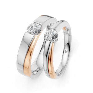 Cặp Nhẫn Cưới 14K Kim Cương Lab-grown The Embraces