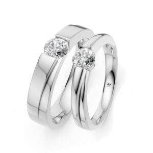 Cặp Nhẫn Cưới 14K Kim Cương Lab-grown The Embraces
