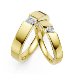 Cặp Nhẫn Cưới 14K Kim Cương Devotion
