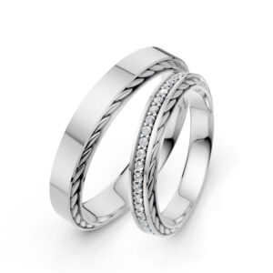 Cặp Nhẫn Cưới 14K Kim Cương Lab-grown To The Moon and Back