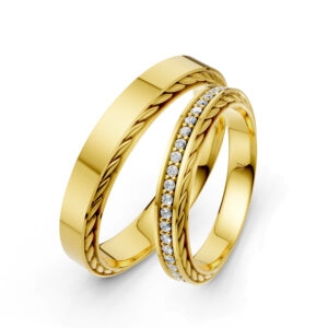 Cặp Nhẫn Cưới 14K Kim Cương Lab-grown To The Moon and Back