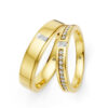 Cặp Nhẫn Cưới 14K Kim Cương Mr. Husband & Mrs. Wife