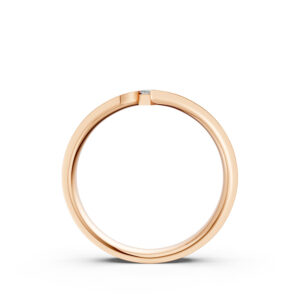 Nhẫn Cưới Nam 14K Kim Cương Vàng Trắng The Mars