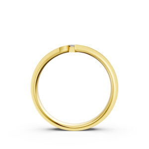 Nhẫn Cưới Nam 14K Kim Cương Vàng Trắng The Mars
