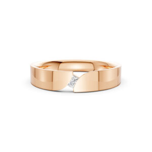 Nhẫn Cưới Nam 14K Kim Cương Vàng Trắng The Mars