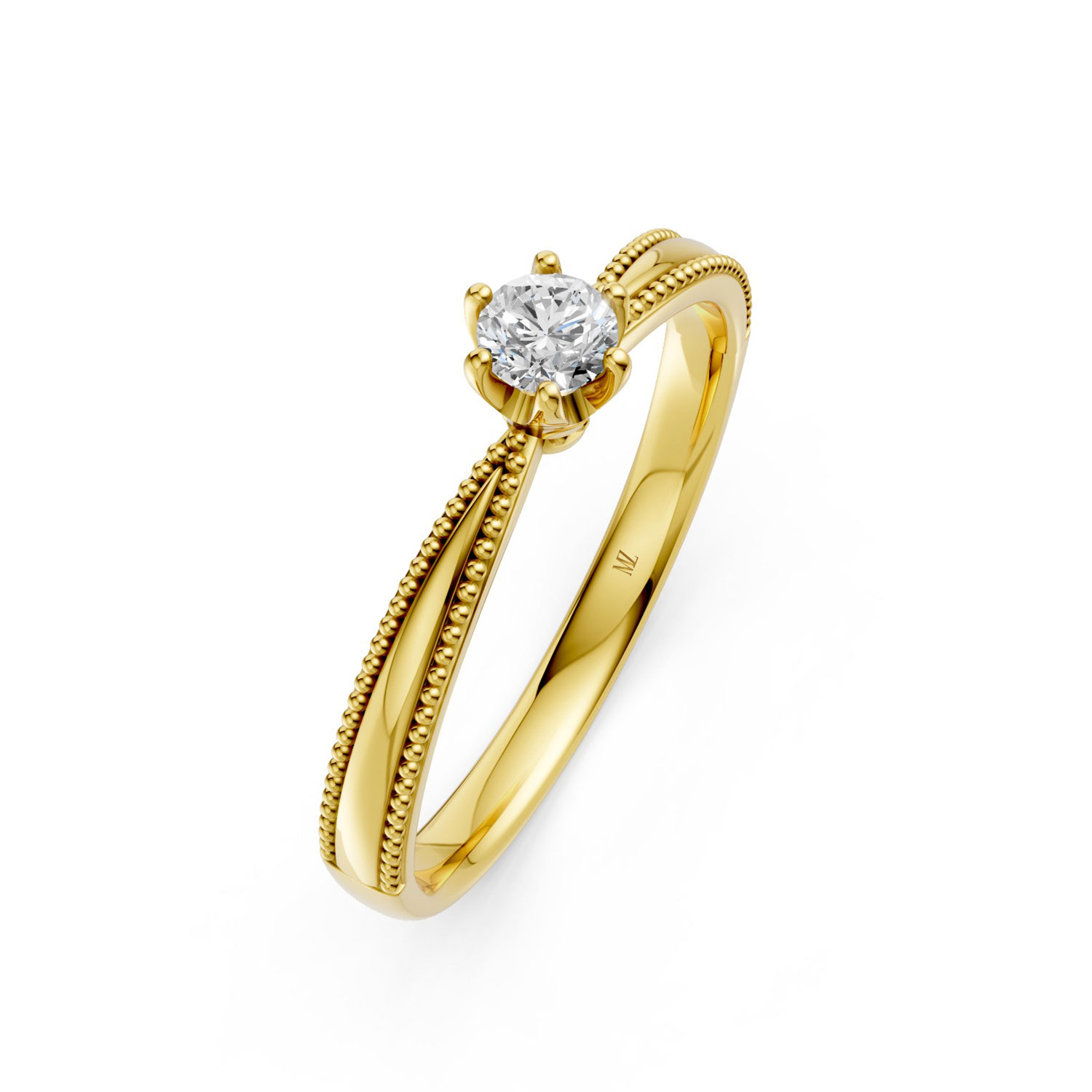 Nhẫn Cầu Hôn 14K Kim Cương My Narcissus-Slim Design Nhẫn Cầu Hôn 14K Kim Cương My Narcissus-Slim Design