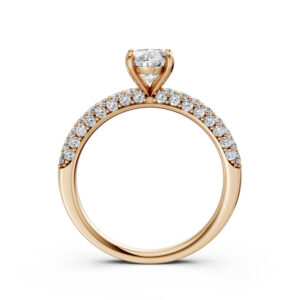 Nhẫn Cầu Hôn Oval 14K CZ My Crocus