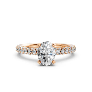 Nhẫn Cầu Hôn Oval 14K CZ My Crocus