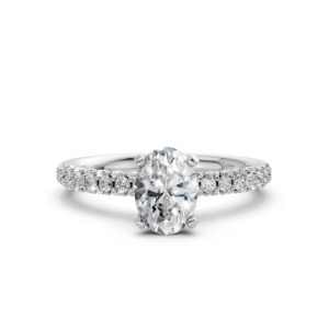 Nhẫn Cầu Hôn Oval 14K CZ My Crocus