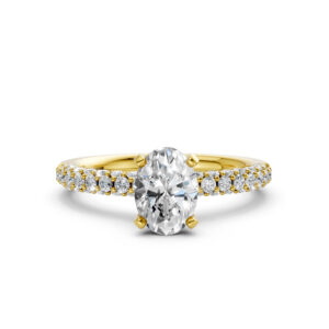 Nhẫn Cầu Hôn Oval 14K CZ My Crocus