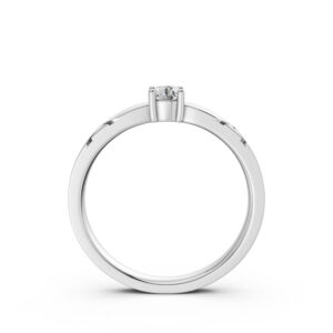 Nhẫn Cưới Nữ 14K Kim Cương Oath