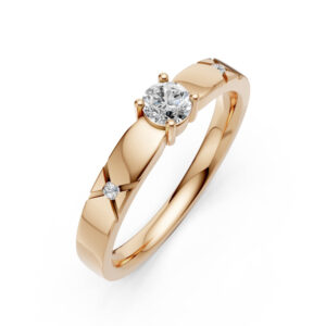 Nhẫn Cưới Nữ 14K Kim Cương Oath