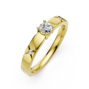 Nhẫn Cưới Nữ 14K Kim Cương Oath