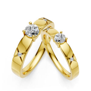 Cặp Nhẫn Cưới 18K Kim Cương Oath
