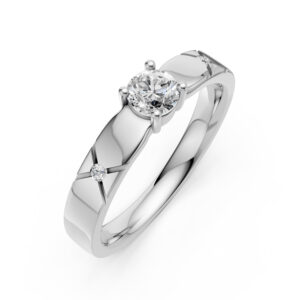 Nhẫn Cưới Nam 18K Kim Cương Oath