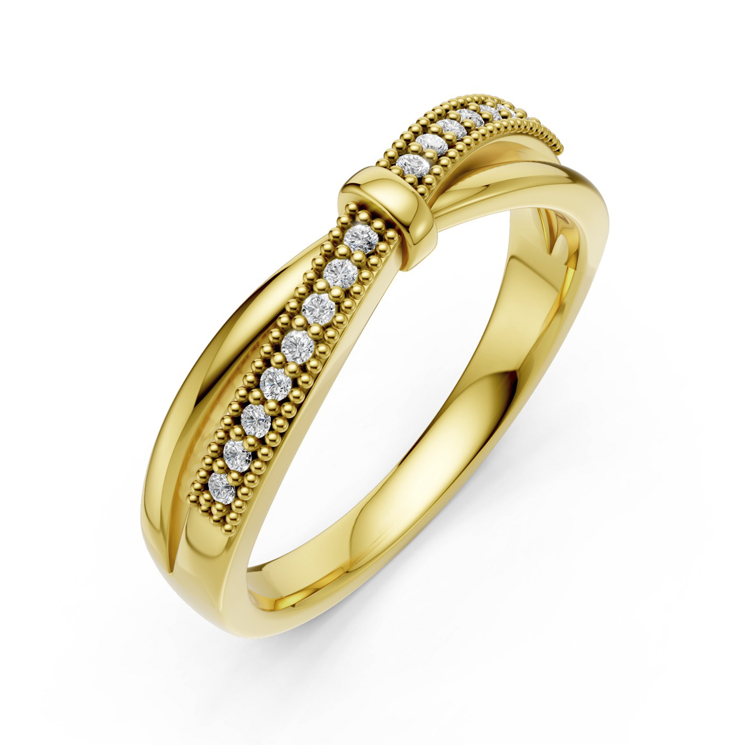 Nhẫn Cưới Nữ 14K Kim Cương The Fate Nhẫn Cưới Nữ 14K Kim Cương The Fate