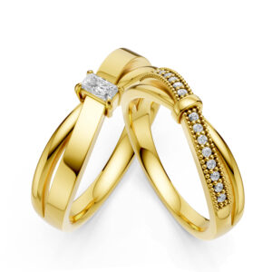 Cặp Nhẫn Cưới 14K Kim Cương The Fate