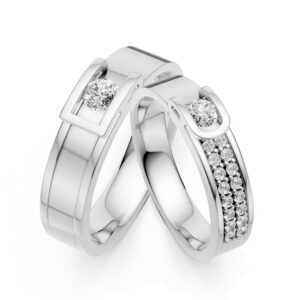 Cặp Nhẫn Cưới 18K Kim Cương The Heart’s Choice