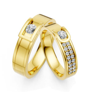 Cặp Nhẫn Cưới 18K Kim Cương The Heart’s Choice