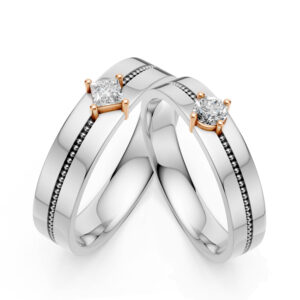 Cặp Nhẫn Cưới 14K Kim Cương Lab-grown You Are My Blessing