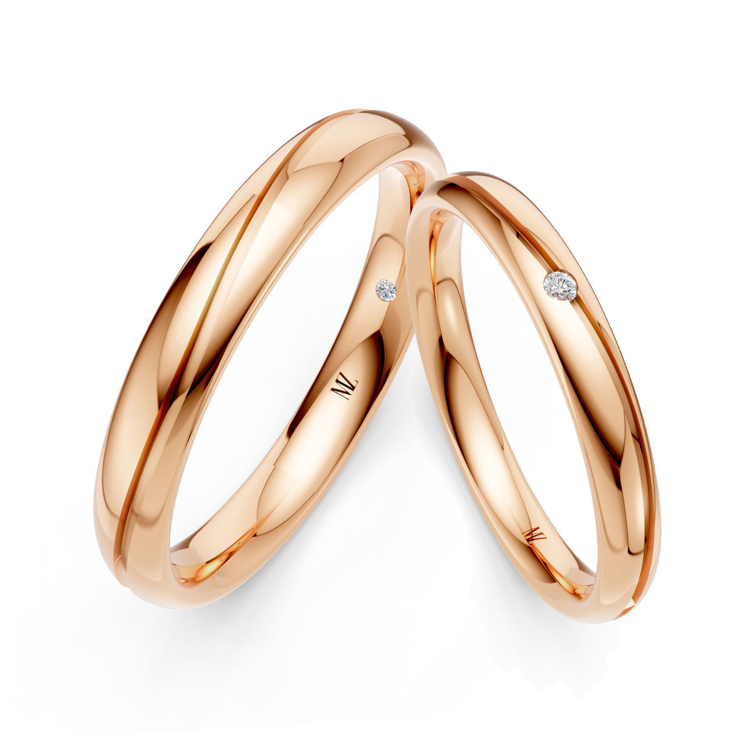 JDR2391A-LM-KR- Cặp Nhẫn Cưới 14K Kim Cương Lab-grown Shine Together