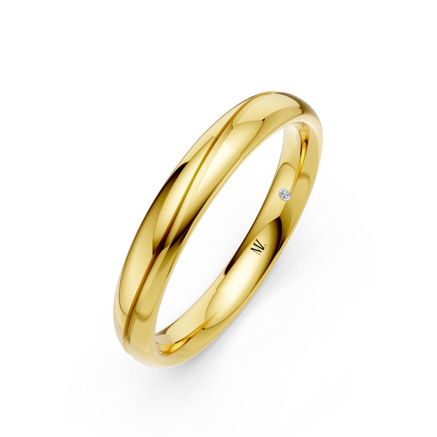 JDR2391A-M-P-KY Nhẫn Cưới Nam 14K Kim Cương Lab-grown Shine Together