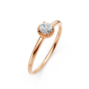Nhẫn Cầu Hôn 14K Kim Cương The Duchess of Edinburgh-Slim Design