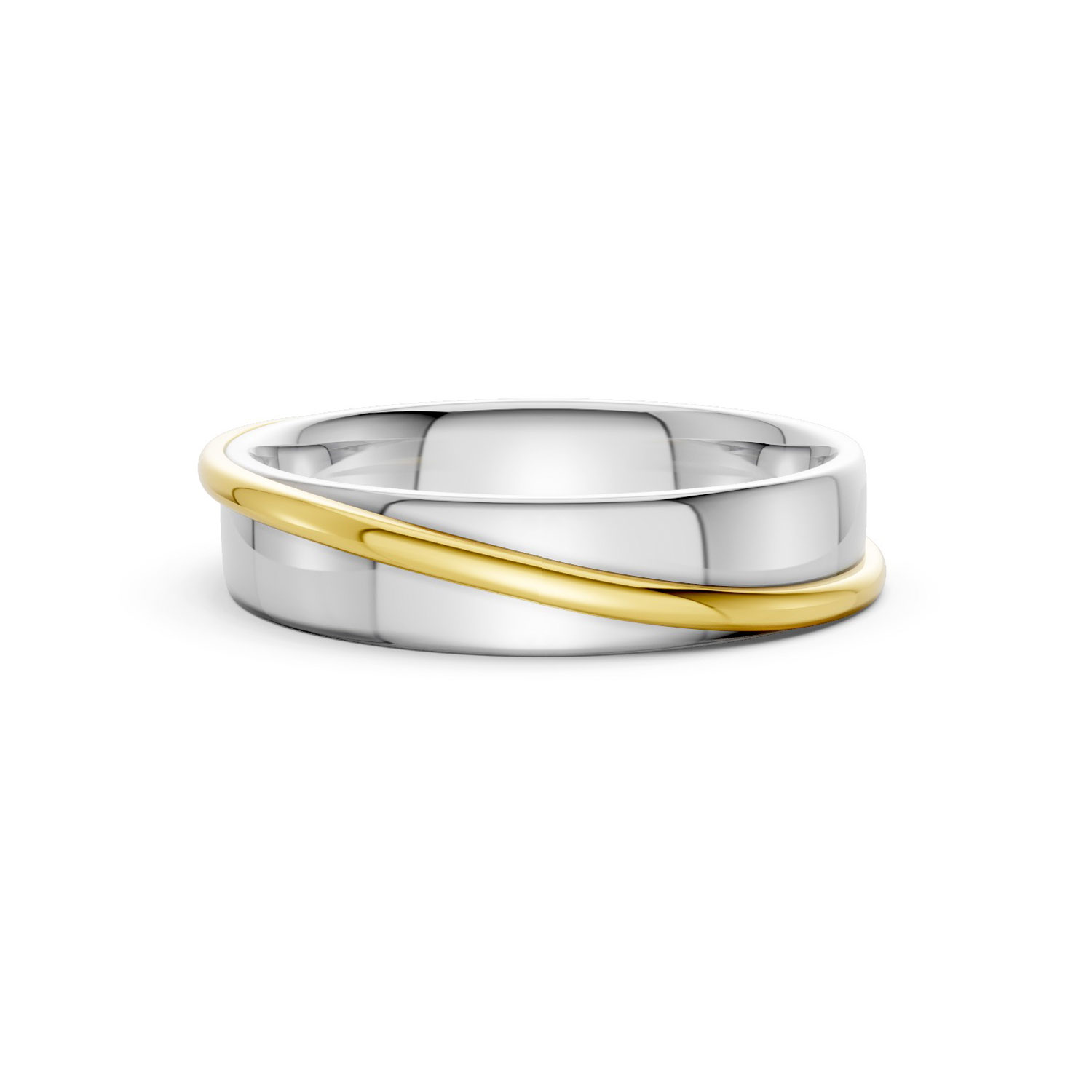 JDR2412-M-T-KYW Nhẫn Cưới Nam 14K Enjoy Love