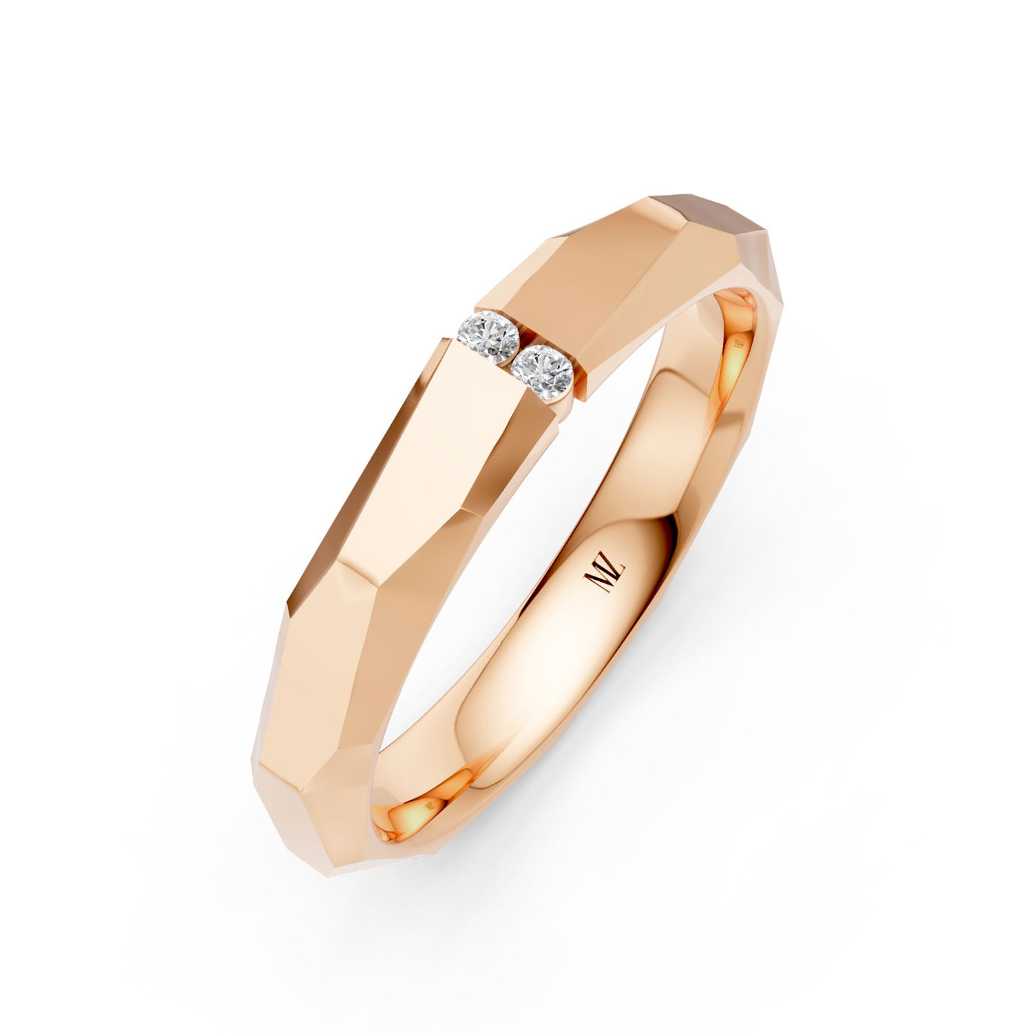 JDR2413-L-P-KR Nhẫn Cưới Nữ 14K Kim Cương Freedom