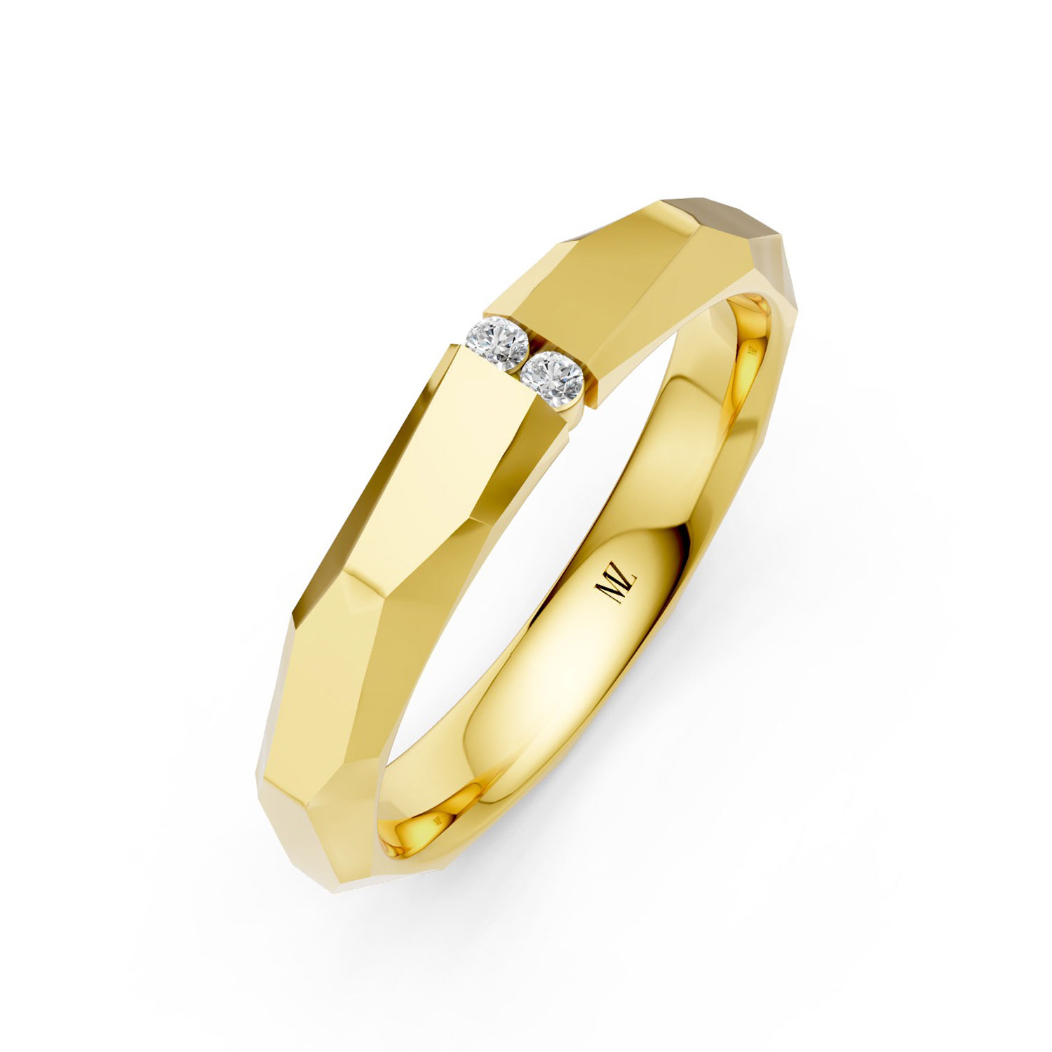JDR2413-L-P-KY Nhẫn Cưới Nữ 14K Kim Cương Freedom