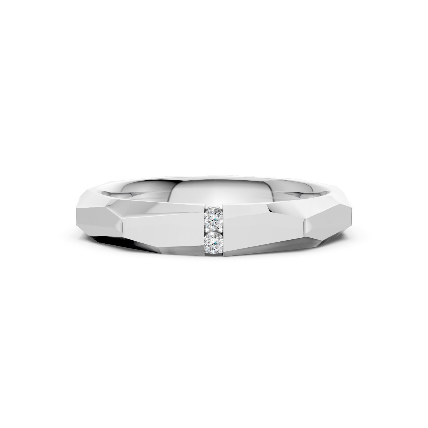 JDR2413-L-T-KW Nhẫn Cưới Nữ 14K Kim Cương Freedom