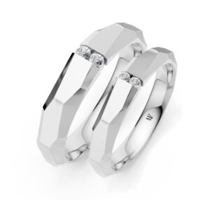 Cặp Nhẫn Cưới 14K Kim Cương Freedom