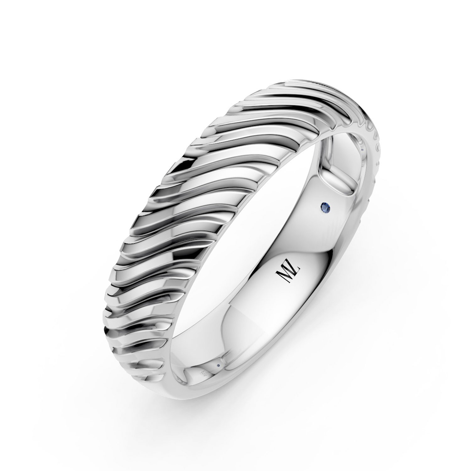 JDR2441A-M-P-KW Nhẫn Cưới Nam 14K Kim Cương Grace