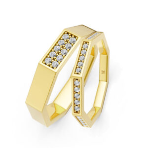 Cặp Nhẫn Cưới 14K Kim Cương Blooming Love