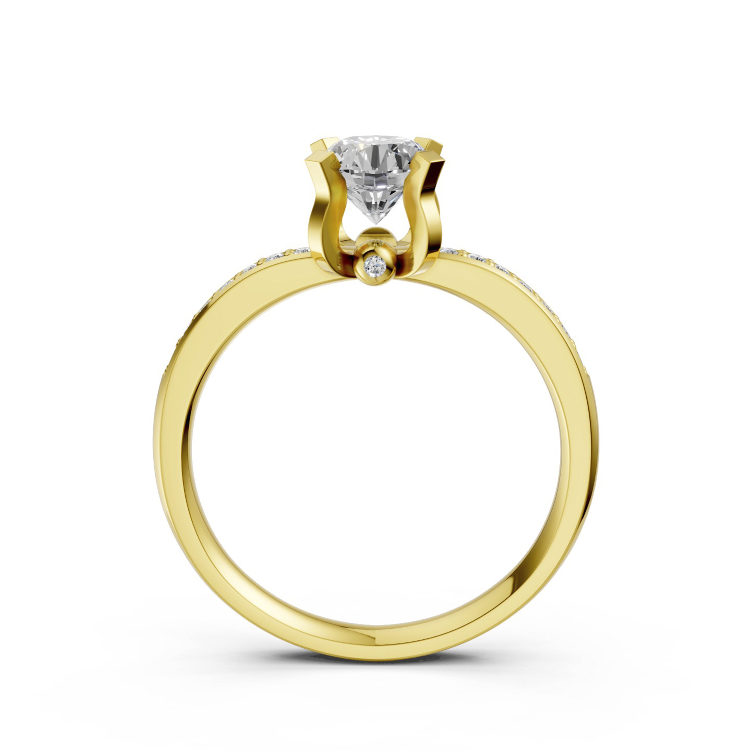 Nhẫn Cầu Hôn 14K Kim Cương Polly Nhẫn Cầu Hôn 14K Kim Cương Polly