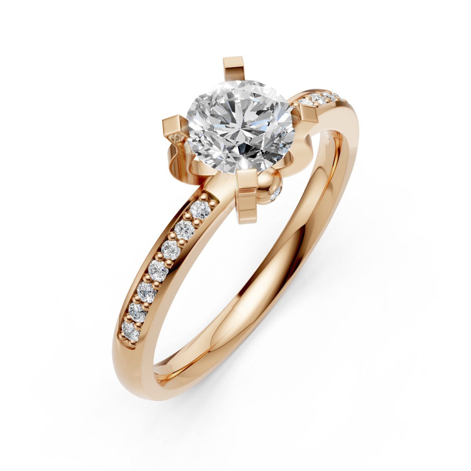 Nhẫn Cầu Hôn 14K Kim Cương Polly Nhẫn Cầu Hôn 14K Kim Cương Polly