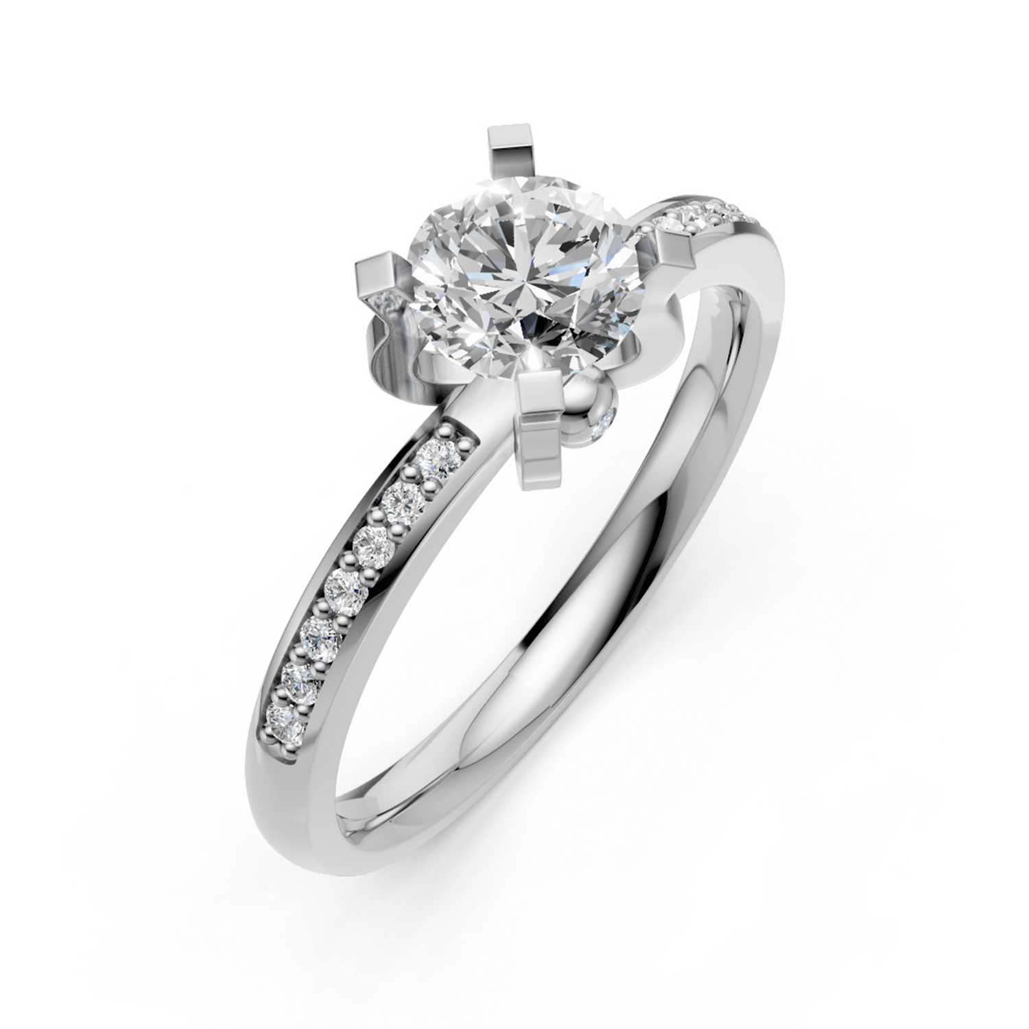 Nhẫn Cầu Hôn 14K Kim Cương Polly Nhẫn Cầu Hôn 14K Kim Cương Polly