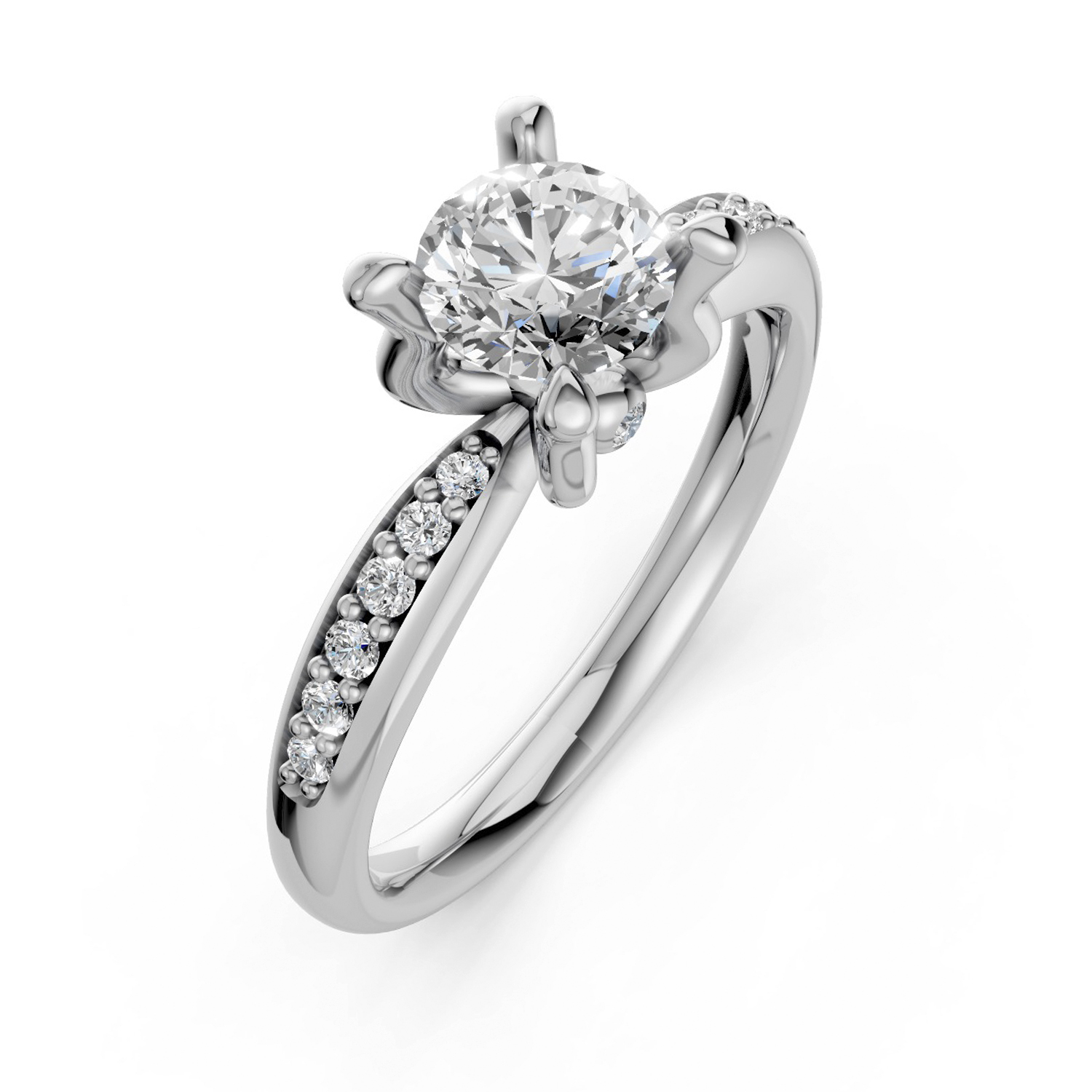 Nhẫn Cầu Hôn 14K Kim Cương Pari Nhẫn Cầu Hôn 14K Kim Cương Pari